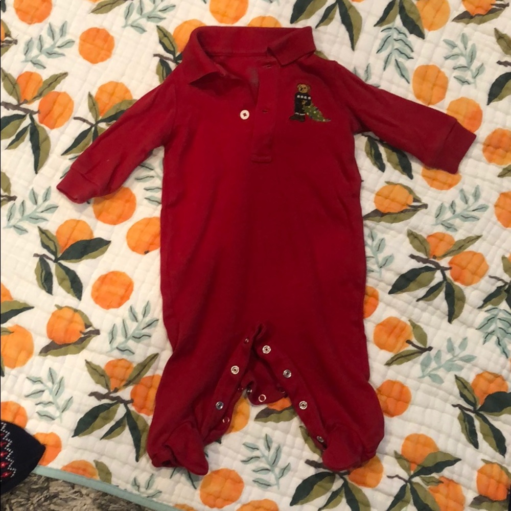 Ralph Lauren Red Onesie